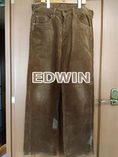 EDWIN コーデュロイ ワイドパンツ ブラウン ３４のサムネイル