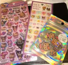 正規品 日焼けキティ うるちゅる　タイルシール オーロラシール