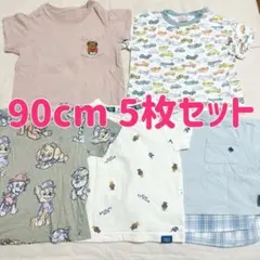 ☆5枚セット☆ Tシャツ 90cm プティマイン polo パウパト ユニクロのサムネイル