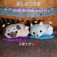 豆しば三兄弟 お座布でのんびり VMC 2種セット - メルカリ