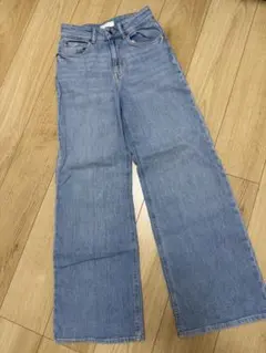 ライトブルーデニムワイドレッグパンツ EUR 34