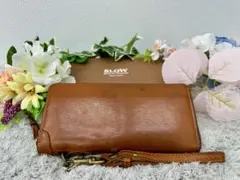 SLOW ラウンドロングウォレット　長財布　ヌメ革のサムネイル