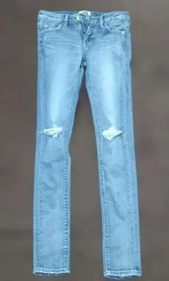 GYDA ライトブルー スキニーデニム　ダメージ加工