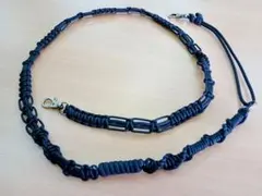 オールブラックパラコードスマホショルダー☆長さ調節可能・シンプル