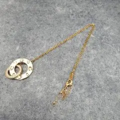 コーチ ネックレス ラインストーン カラーストーン サークル ゴールド