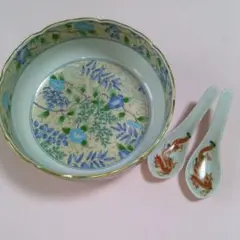 美濃焼 前畑陶器 庫山窯 花銀彩 和食器 盛鉢 ✤19.5cm