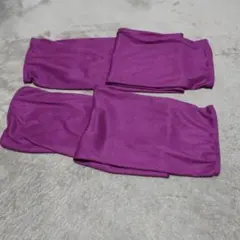 【新品】紫色リブ編みレッグウォーマー2点セット
