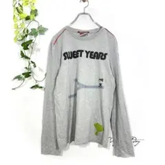 スウィートイヤーズ 長袖 Tシャツ ロンT キャラクター プリント グレー Lのサムネイル