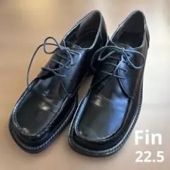 Fin レザーローファー　22.5センチ　ブラック