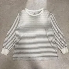 グローバルワーク ボーダー 長袖　オーガニックコットン(M) ナチュラル ロンTのサムネイル