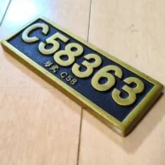 鉄道グッズ：鉄道プレート SL 蒸気機関車 ミニナンバープレートC58 金属製