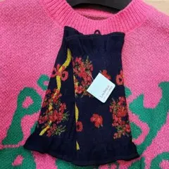 新品　未使用　 ラシクモア ハンドウォーマー アームカバー フランス製　ブーケ柄