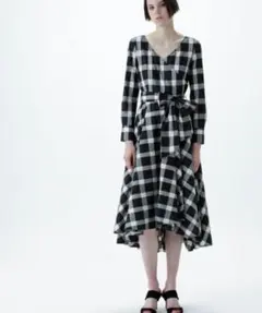 ☆Grace Continental☆リネンタッチラップワンピース 半袖 ひざ丈 