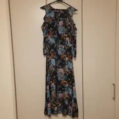FOREVER21 フラワープリント ロングドレス M