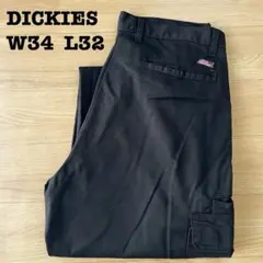 ディッキーズ カーゴパンツ ワークパンツ ブラック 黒 W34 L32 古着のサムネイル