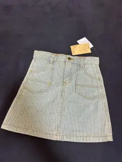 新品未使用　Daddy Oh Daddy デニムストライプミニスカート100