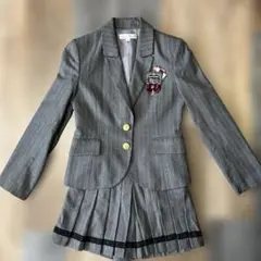 150cm/卒業式入学式結婚式/ストライプブレザーバッジ付き/キュロットセット