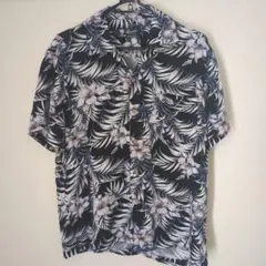 アワーレガシー元ネタ アロハシャツ 半袖 花柄 黒