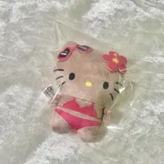キティ ぬいぐるみ キーホルダー 日焼け ガングロ 水着 ビキニ ガチャ