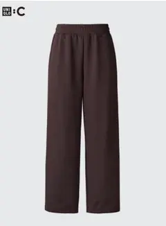 UNIQLO C ダークブラウン スウェットワイドパンツ