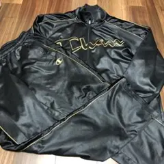 Champion ジャージセット ブラック/ゴールド