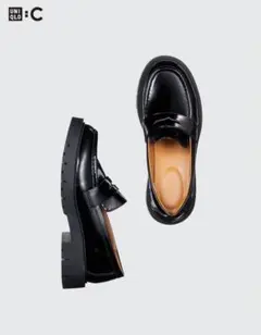 UNIQLO ユニクロC コンフィールタッチ ローファー 24 ブラック