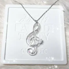ウィッシュコア 音符ネックレス♡クリアカラー ラメ入り 韓国 y2k 平成女児
