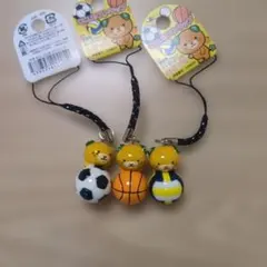愛媛県みきゃんサッカー、バスケット、バレー根付3個セット