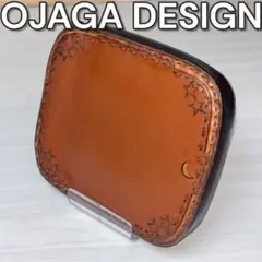 OJAGADESIGN オジャガデザイン 二つ折り財布 ダブルジップ 星 本革
