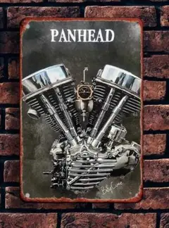 パンヘッドエンジン アートパネル 20.32×30.48cm