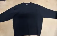 GU ジーユー　ミラノリブクルーネックセーター　XL ブラック