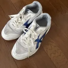 ASICS メッシュスニーカー ホワイト/ブルー