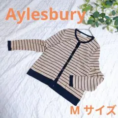 【Aylesbury 】ボーダー カーディガン 長袖 Mサイズ