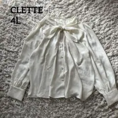 CLETTEコレット　オリジナルリボンデザインリブプルオーバー　4L ブラウスのサムネイル
