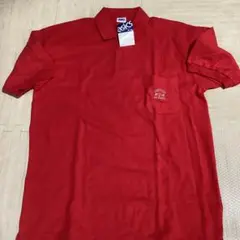 新品　未使用　メンズ　ASICS レッド ポロシャツ L 着丈73