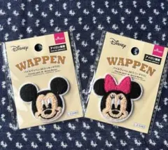 新品　ミッキー　ミニー パイルワッペン 2点セット