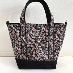 リバティ　ムーンモス　ブラック　トートバッグ