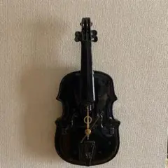 バイオリン型掛時計　瀬戸焼