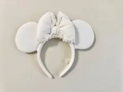 ディズニーカチューシャ ミニー 白 デニム ヴィンテージ風 ホワイト