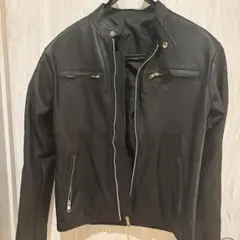 本革！メンズ レザージャケット ブラック Sサイズ