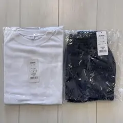 140サイズ 小学生体操着 白Tシャツ 黒ショートパンツ セット