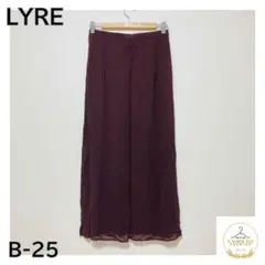 美品☆LYRE ガウチョパンツ　バーガンディ レディース　レーヨン　百貨店