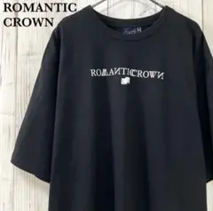 【ロマンティッククラウン】プリントＴシャツ（XL）ブラック 韓国ストリートのサムネイル
