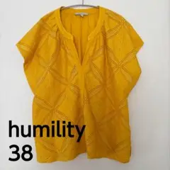 【美品】humility イエロー フレンチスリーブ サイズ38