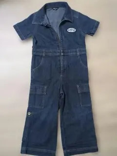 ​【COMME CA ISM】キッズ デニム つなぎ オールインワン 110cm