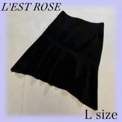 L'EST ROSE フェイクスエードスカート フレアミニスカート 日本製のサムネイル