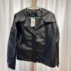 新品・未使用OSHARESTA☆TOKYO 黒 フェイクレザージャケット XL