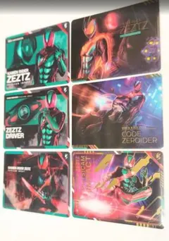 ゼッツ 全6種 フルコンプ 仮面ライダー スクラッチカードダス Vol.1