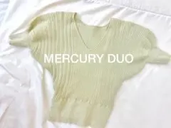 MERCURYDUO ショート丈トップス ニット 黄緑