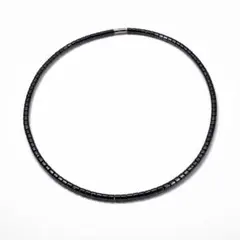 マグネタイト オブシディアン風 ビーズネックレス 44cm男女兼用 ユニセックス